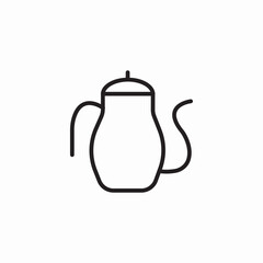 eastern teapot icon sign vector
