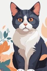 Cat Adorable  Illustration .eps