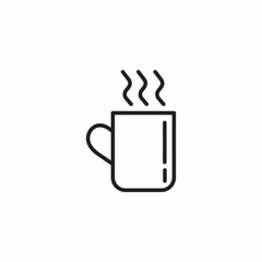 mug hot coffee icon sign vector