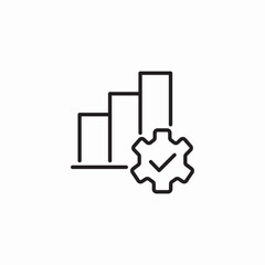 statistics settings check mark icon sign vector