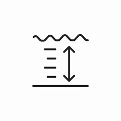water depth level icon sign vector