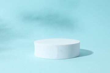 Props for product photography. Different podiums on a colored background