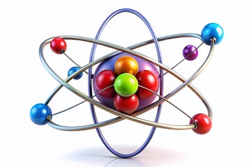 High-Quality Atom PNG Graphic Clipart Design for Science and Education, Perfect for Educational Materials, Presentations, and Digital Projects