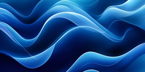 Flowing Blue Paper Waves Texture