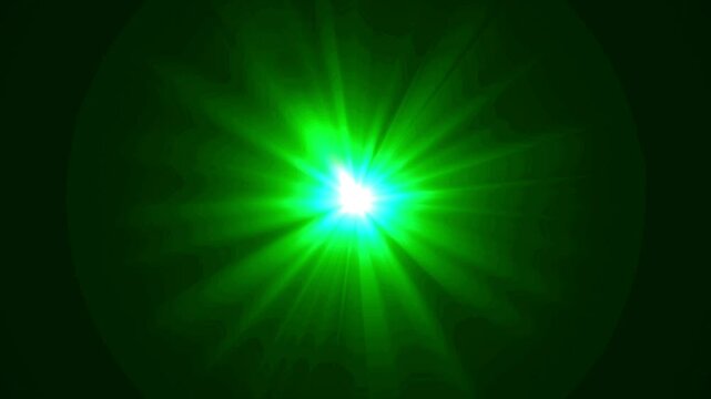 Abstract Dark Green Light Rays Background. Perspective view of green laser beam burst movement. speed line zoom on black background zoom in. 4K	
