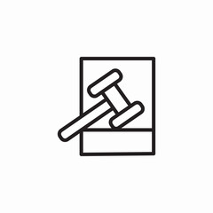 auction hammer icon sign vector