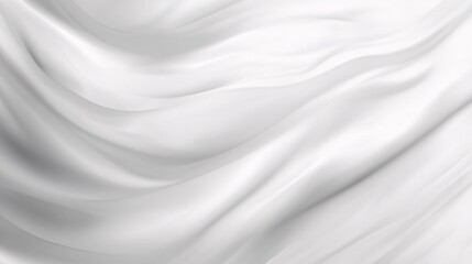 Fototapeta premium Smooth, flowing white fabric with subtle texture. Generative ai