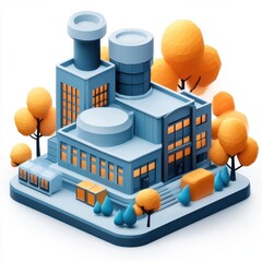 Autumn City - Cozy Architectural Illustration