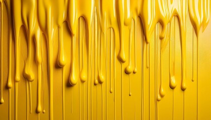 abstract yellow paint drip background