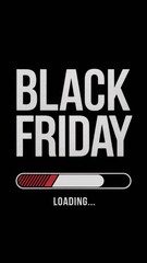 Obraz premium Black Friday Loading Bar with Humorous Twist on Waiting for Sales