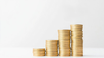Stacked coins represent financial growth and investment opportunities