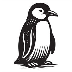 penguin, image of a penguin silhouette