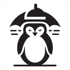 Graphic of a penguin logo