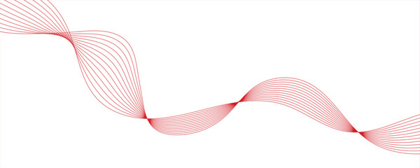 Abstract red wavy lines. EPS10