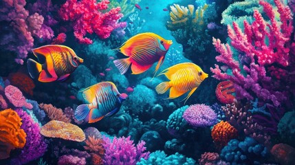Fototapeta premium Colorful Underwater Paradise