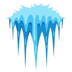 A festive icicles illustration, perfect for winter and holiday-themed projects, capturing the frosty beauty and cold sparkle of the season.