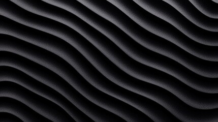 Fototapeta premium Textured Beauty: Close-up of Organic Patterns in Black Sand on Beach