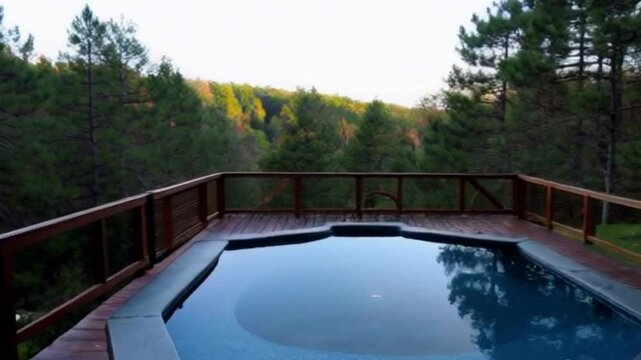 pool in summer