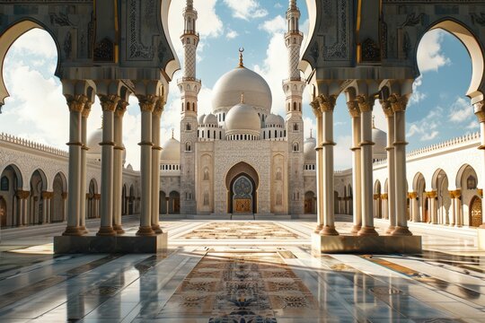 The Omar Al khatab   Al farouk mosque  islamic background  Duabi