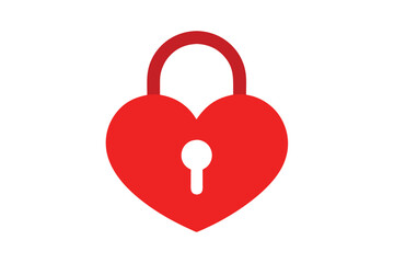 Heart-Shaped Key Vector Illustration: Elegant and Romantic Icon Symbolizing Love, Security, and Affection for Decorative Design