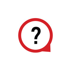 Question bubble icon. Ask survey vector sign