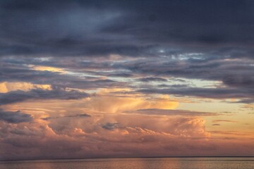 sunset over the sea