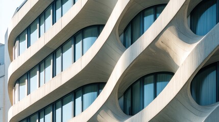 Curved Concrete Building Facade