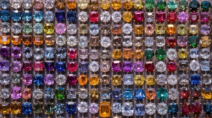 Colorful Assortment of Gemstones and Crystals Display