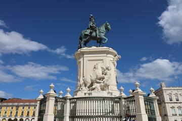 La place du commerce, Praça do Comércio, célèbre place typique, ville de Lisbonne, Portugal