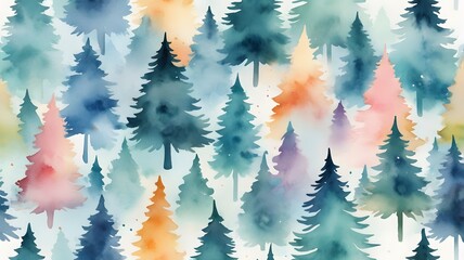 Christmas trees background
