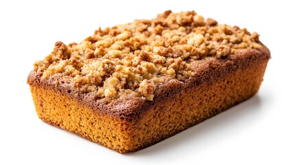 Food, Cuca, Cake, Banana Streusel, White Background, Realistic Photo, Abstract Image, Texture, Pattern Background, Wallpaper, Smartphone Cover and Screen, PC, Laptop, 9:16 and 16:9 Format