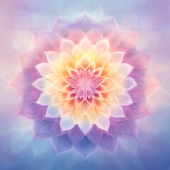 Obraz premium A serene and colorful mandala design featuring intricate floral patterns, ideal for relaxation and meditation themes.