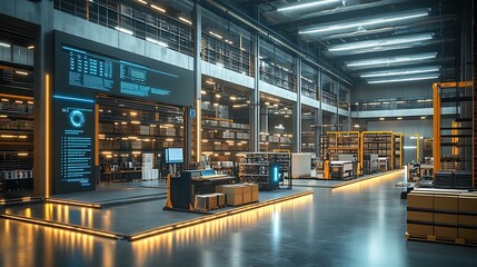 Logistics hub equipped with advanced systems ensuring seamless workflow and delivery