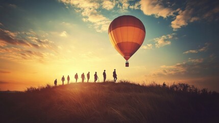 Obraz premium Success is a shared journey toward greatness.