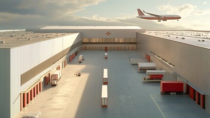 Efficient delivery processes in a tech-driven logistics hub with optimized coordination