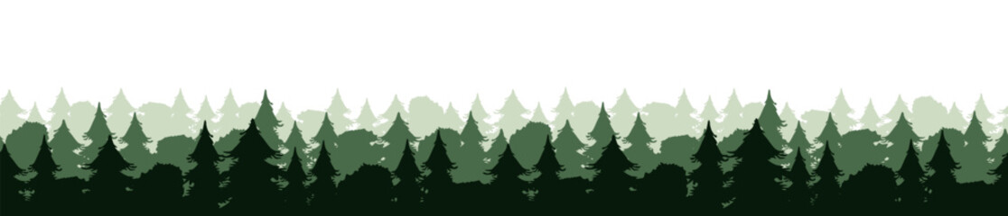 forest wood silhouette vector landscape . Vector illustration