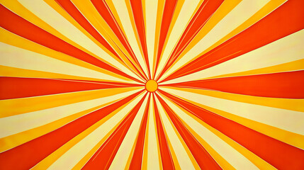 Obraz premium Retro background with rays, Background with bright yellow rays coming from the middle of the image, A bright orange and yellow pattern in the form of sunlight for the design of comic book or posters
