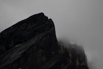 dark foggy moutain top