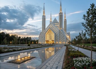 Fototapeta premium Pristine Radium Crystal Architectural Photography for Stunning Visuals and Unique Designs