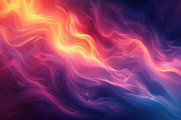 Fototapeta premium A colorful, swirling galaxy with a bright orange and pink line