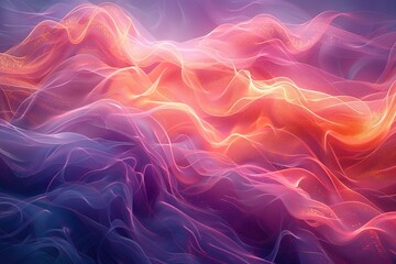 Obraz premium A colorful, swirling pattern of purple and orange waves