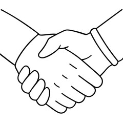 handshake isolated on white