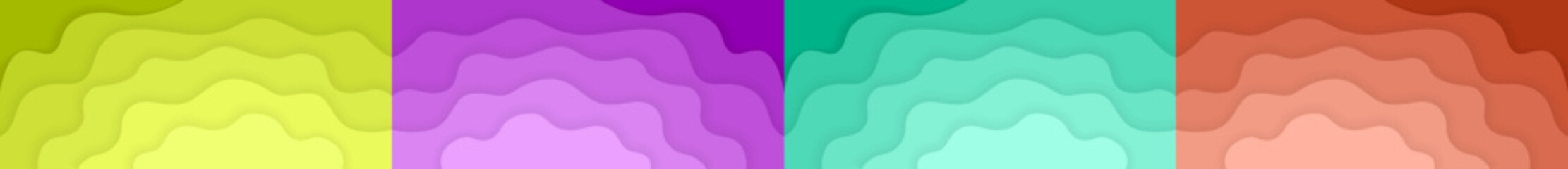 Futuristic wavy hills purple background. Abstract orange splashes with minimalistic yellow dynamic curves topographic textures with vibrant vector design