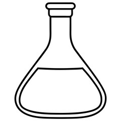 flask with red liquid