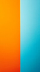 Fototapeta premium Vibrant orange and blue background creating striking contrast