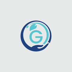 Modern Care Symbol With Letter G Logo