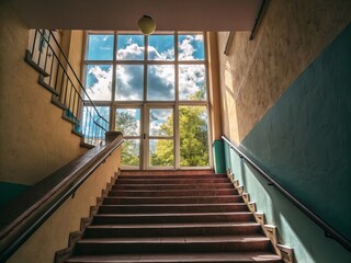 Stairwell with Window: Natural Light and Architectural Beauty for Home Decor Inspiration