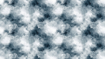 Gray tie dye batik seamless pattern with watercolor elements creating a unique blend of blurred and rough textures