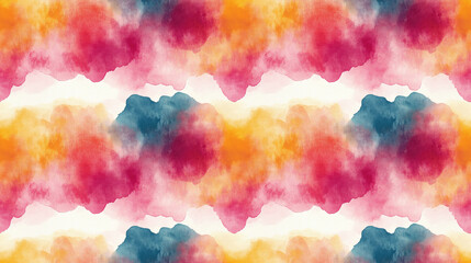 Abstract watercolor seamless pattern featuring vibrant colors ideal for textile design and digital backgrounds