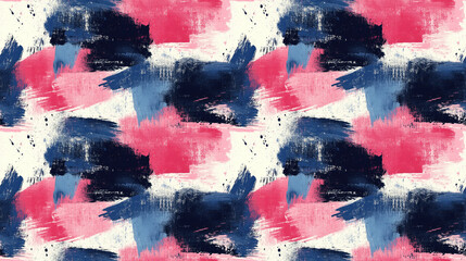 Seamless pattern of abstract brushstroke graphics with grunge texture and hand drawn style for artistic designs